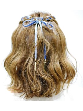 ケイズプラスカラン(HAIR AND MAKEUP K's PLUS calin) 【倉敷　沖/calin】リボン　ヘアアレンジ