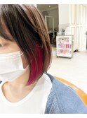インナーカラー×ビビットピンク