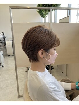 アドラーブル 長岡リバーサイド千秋店(adorable) 大人ショート☆耳掛けハンサムショート☆透明感