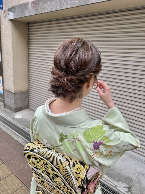 訪問着着付けヘアセット