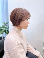 シャンドゥール 栄店(CHANDEUR) シースルー前髪顔回りカット明るめブラウンショートカット