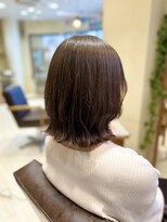 美容室 パルス 静岡鷹匠店(PALS) 外ハネくびれミディアム オリーブベージュ 韓国風ヘア