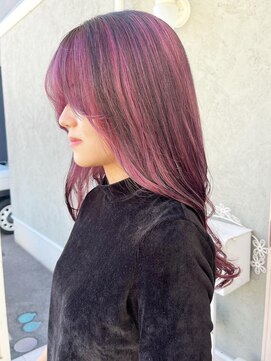 ティアナ(Tiana) スモークピンク×ブラック×アンブレラカラー