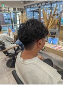 メンズツーブロック&強スパイラルパーマ☆