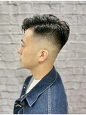 73分け×メリハリフェード【理容室/バーバー/フェード】
