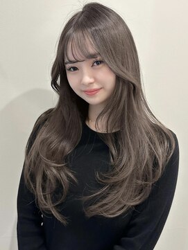 ユニコ(unico) 韓国風/レイヤー/小顔/前髪/顔まわり/グレージュ