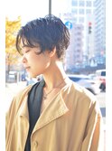 20代30代40代ハンサムショート・黒髪ニュアンスパーマスタイル