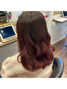 アイリスヘアー(iris hair) ワインレッド