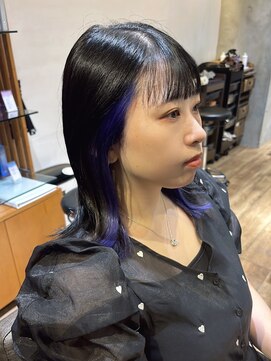 ヘアリゾート粋 新宿三丁目本店 イヤリングカラー/パープルカラー