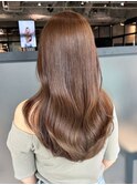 オリーブカラーくすみベージュウルフレイヤーロング_ba527121