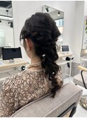 ふわふわ編み下ろしハーフアップ【新宿】