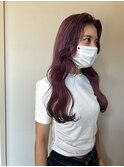 〔mirisa〕ピンク×エンドカラー　韓国ウェーブ