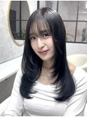 黒髪でも可愛い☆レイヤーカット