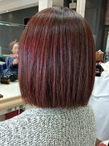 ヘアークリアー 春日部&nbsp;おしゃれな大人のレッドカラー チェリーレッド 艶感◎
