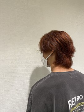 アース 大宮宮原店(HAIR&MAKE EARTH) 赤髪ウルフヘア