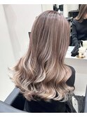 ハイライト　ベージュ　ケアブリーチ