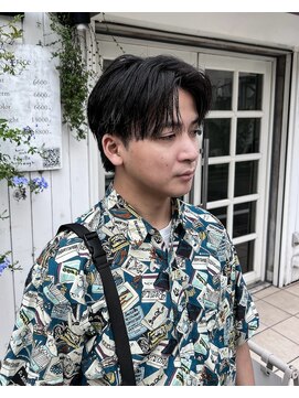 オムファミーユラグ(homme, famille raugh) 流さないセンターパート