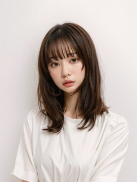 顔まわりレイヤー/くびれヘア