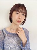 ボブ/ショートボブ/艶髪/ブラウンカラー/内巻き