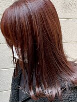 ジェコ ブラン(gecko. brun) ボルドーブラウン/艶髪ストレート/髪質改善 #武蔵小山美容室