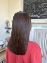 リエットヘア(Lie et.hair) 艶感重視◎ナチュラルストレートブラウン|西尾市 ヘッドスパ