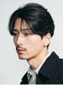 銀座フェザーショートシャドウパーマセンターパートウルフゆるめ