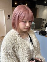 チル 福井駅前店(Chill)&nbsp;福井ハイトーンホワイトピンク韓国タッセルボブ学生
