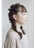 表参道駅/青山　大人ツイン編み込みアレンジ　辻幸奈