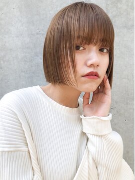 ミィ 表参道(mee.) 【mee.】 オフィスヘア毛先パーマアッシュブラウン