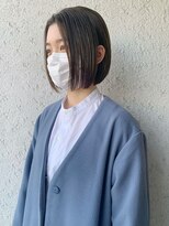 エムクランメイクス 原宿 表参道(m.clan MAKE'S) ボブロブヘアカーキグレージュオリーブベージュ大人かわいい小顔