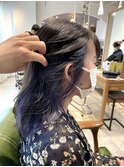 ブリーチ1～2回インナーカラー×ブルーパープル【京橋/都島】