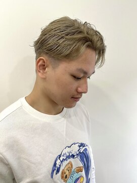 ピープスアンドスー 表参道 渋谷(Peeps&Suu.) メンズカット 外国人風カラー 前下がり マッシュ ツーブロック