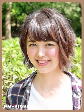 むーきち 吉祥寺(mu-kichi) ラフでかわいい外はねショートBOB 【mu-kichi吉祥寺】