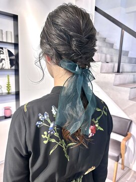 ゼスト パーク(ZEST PARK) 編みおろしアレンジ ヘアセット パーティーヘア 吉祥寺 《宮坂》