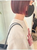 【恒吉佐央理】大人ハイトーンボブ/派手髪ピンクカラー<博多>