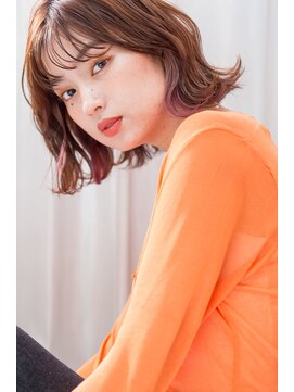 ジャドール(J'ADORE) ココアベージュ前髪アンブレラカラーこなれミディ