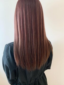 グロウ 大井町(grow) 《grow 大井町》ダブルカラー×髪質改善　モードなレッドロング