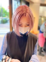 リノショアーズ ショウナン 辻堂店(RinoShores SHONAN) 大人可愛いピンクベージュダブルカラーボブ透明感小顔