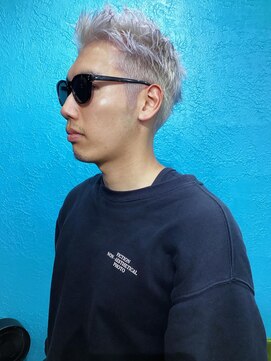 のあともあ スパイキーショート　シルバーホワイト