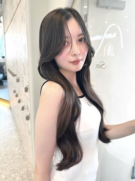 シーシンジュク 新宿南口(Sea shinjuku) ブリーチ無しグレージュ×顔まわりレイヤーカット髪質改善/新宿