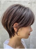 10代20代30代小顔顔まわり似合わせ耳かけショート