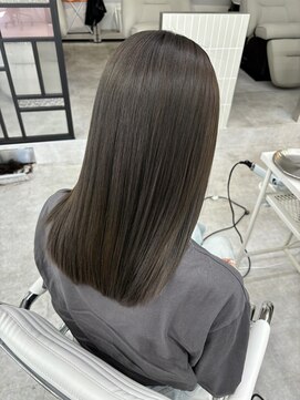 ディジョン(Dijon) 韓国顔まわりレイヤーカットグレージュオリーブベージュブラウン