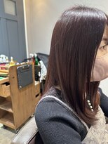 ワ ヘアー(wa-hair)&nbsp;チェリーレッド*ワインレッド*髪質改善*韓国レイヤー*小顔ヘア
