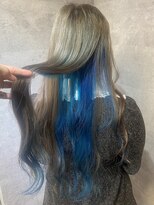 キャラ シャローネ 池袋(Chara Chalone)&nbsp;インナーオーシャンブルー/青のインナーカラー【岸雄一】