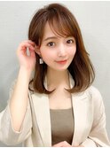 シャギーレイヤーロング韓国ワンホンヘアシースルーぱっつん前髪