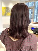 結べるボブピンクブラウンピンクヘアーピンクベージュレイヤー