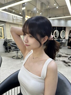 ロンドガーネット 池袋(Lond garnet) オリーブグレー/レイヤーカット/黒髪/マロンベージュ/池袋