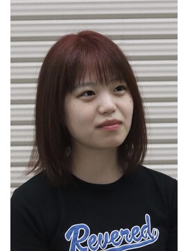 ワインレッドカラーボブ