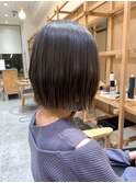 Say.ショートボブミニボブ丸みショートオリーブグレー暗めカラー