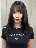 ミディアムレイヤーカット顔周りレイヤーウルフハッシュカット